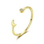 Сребърен пръстен със златно покритие Silver Sense