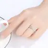 Сребърен пръстен с кубични циркони