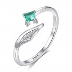сребърен пръстен Silver Sense сък зелен скъпоценен камък