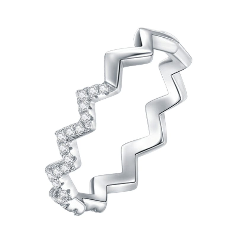 сребърен пръстен Silver Sense със скъпоценен камък, снимка на бял фон